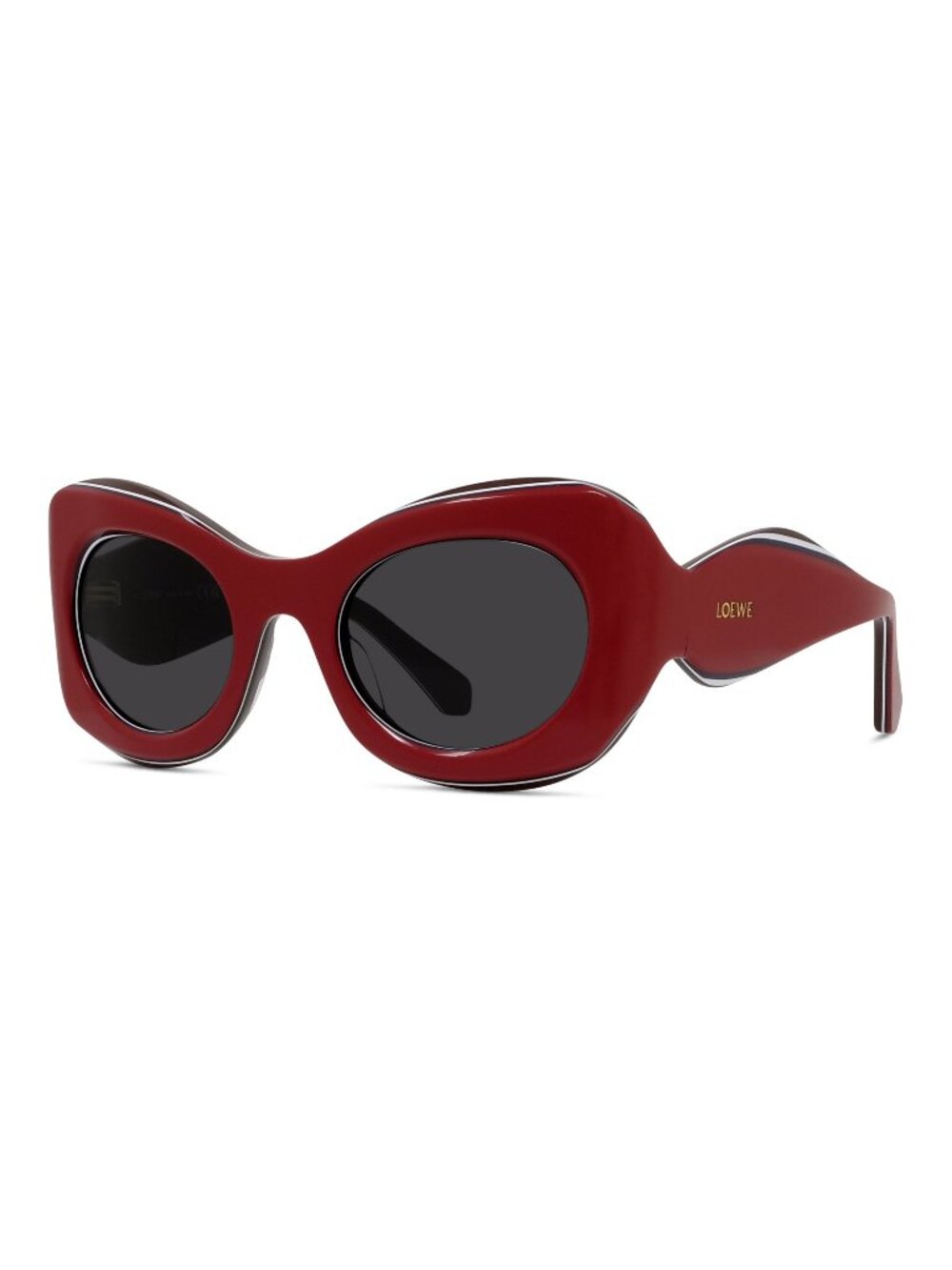 New LOEWE Women's Sunglasses Acetate Frame SIGNATURE LW40197U 66A 52 Red